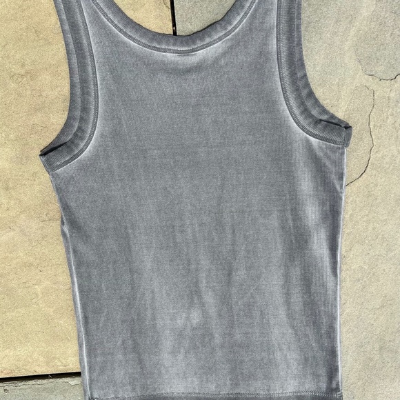 SOLD - Overdyed Black Grey Tank Top - Picture 3 of 4